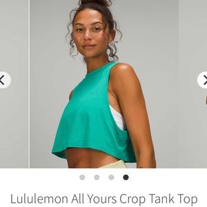 Lululemon All Yours Crop Tank Top - Maldives Green